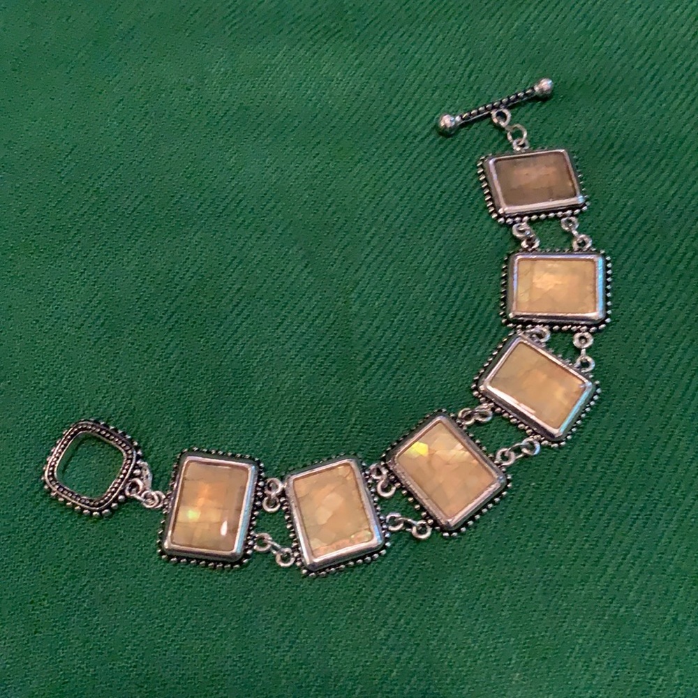 Premier Designs Silver & Citrine Colored Bracelet